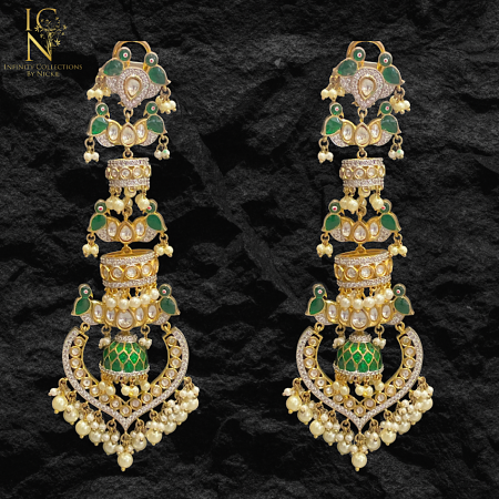 Emerald green Meena Jhumki