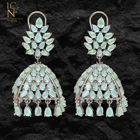 Victorian Fusion Mint Jhumki