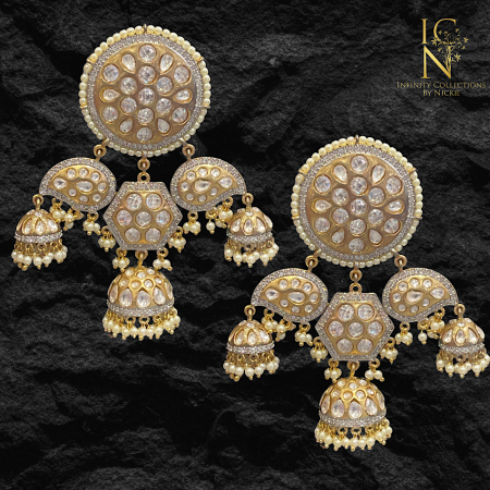 Designer Kundan Jhumki