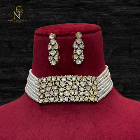 Kundan polki Pearl Choker set