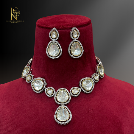 Fusion uncut Kundan Necklace set
