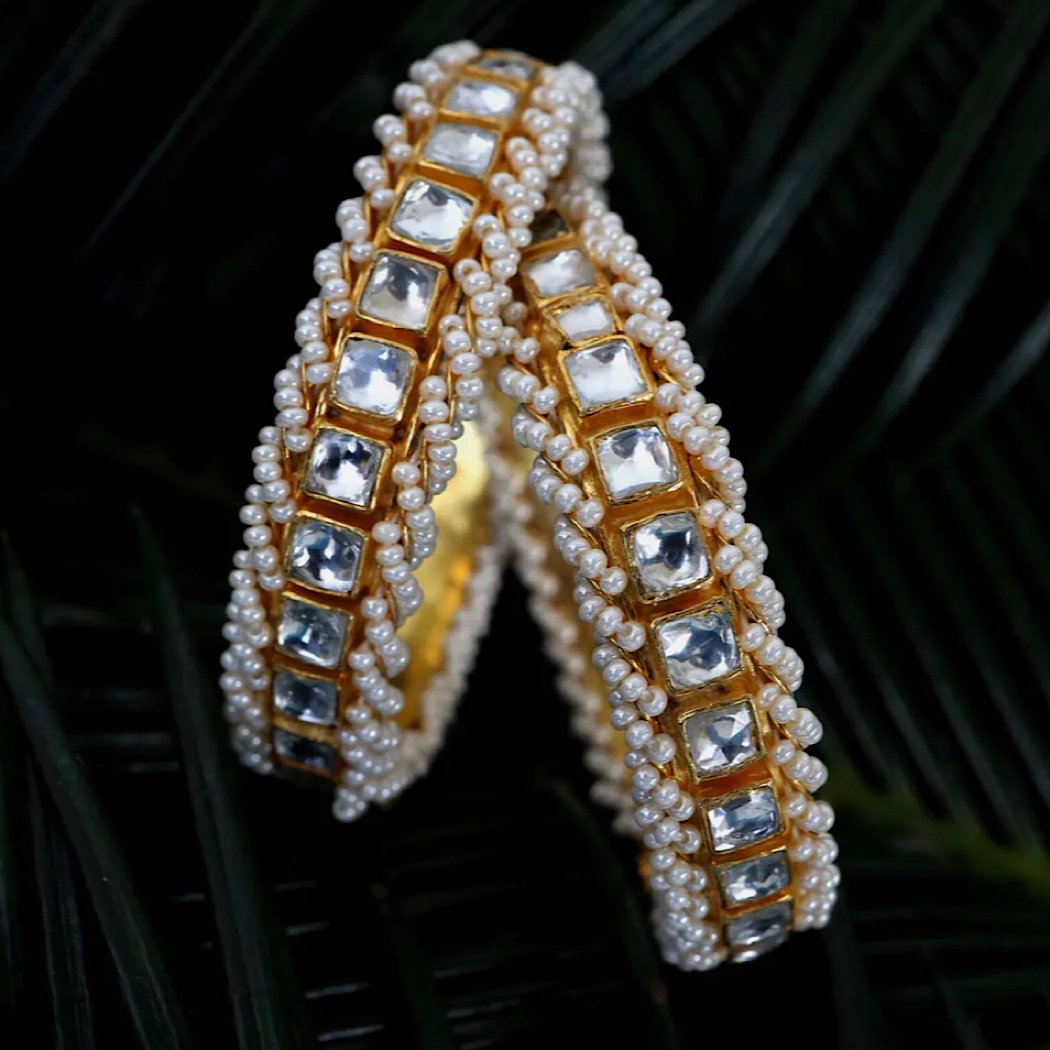 Pacchi Kundan Kangan (Set of Two)