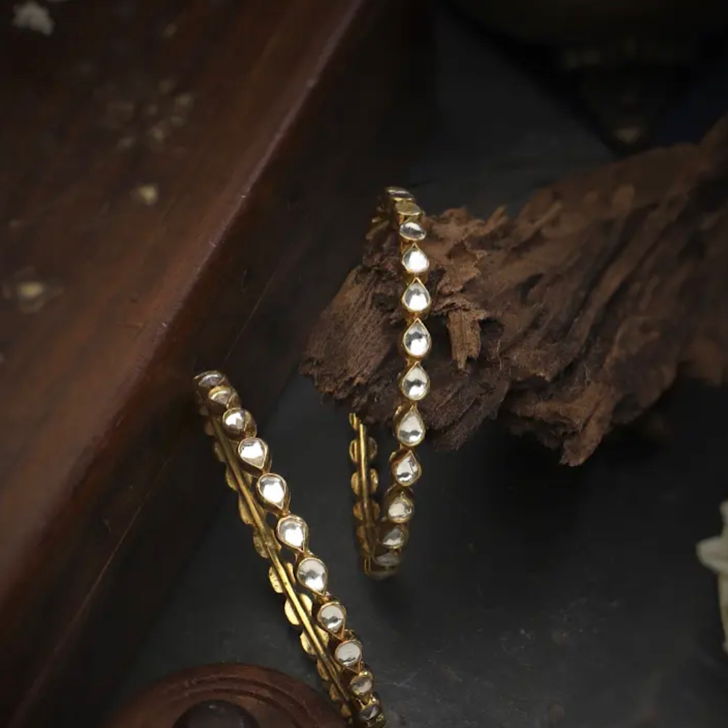 Pacchi Kundan Bangles ( Set of Two)