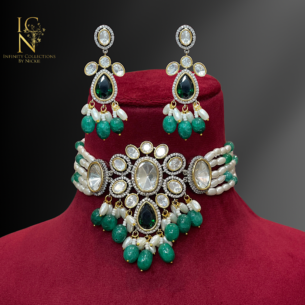 Fusion Uncut Kundan choker set
