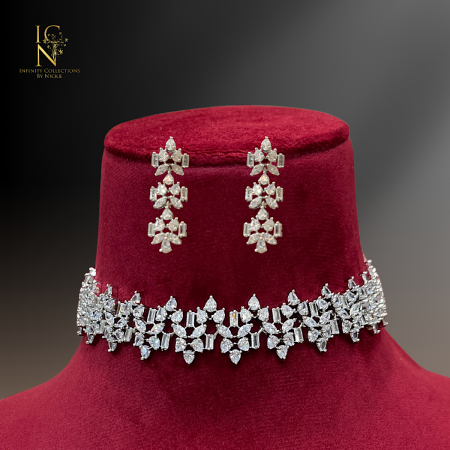 Cubic zirconia Choker set