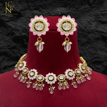 Meenakari Kundan set