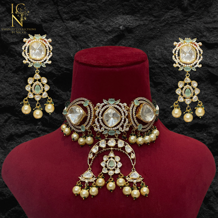 Fusion Kundan necklace set