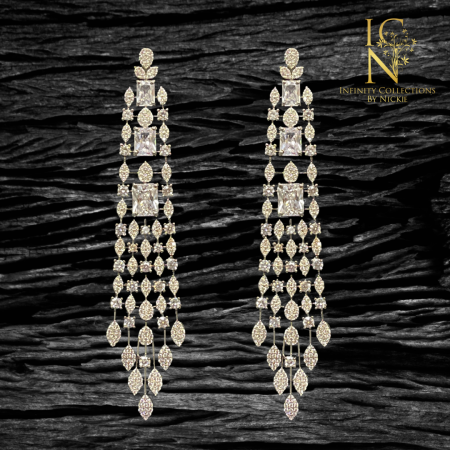 Oxidised CZ Earrings