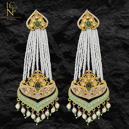 Meenakari Kundan earrings