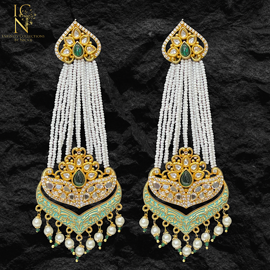 Meenakari Kundan earrings