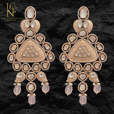 Designer Kundan Meenakari Earrings