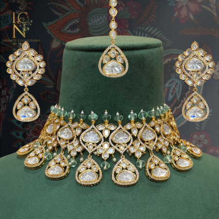 Moissanite Kundan Choker set