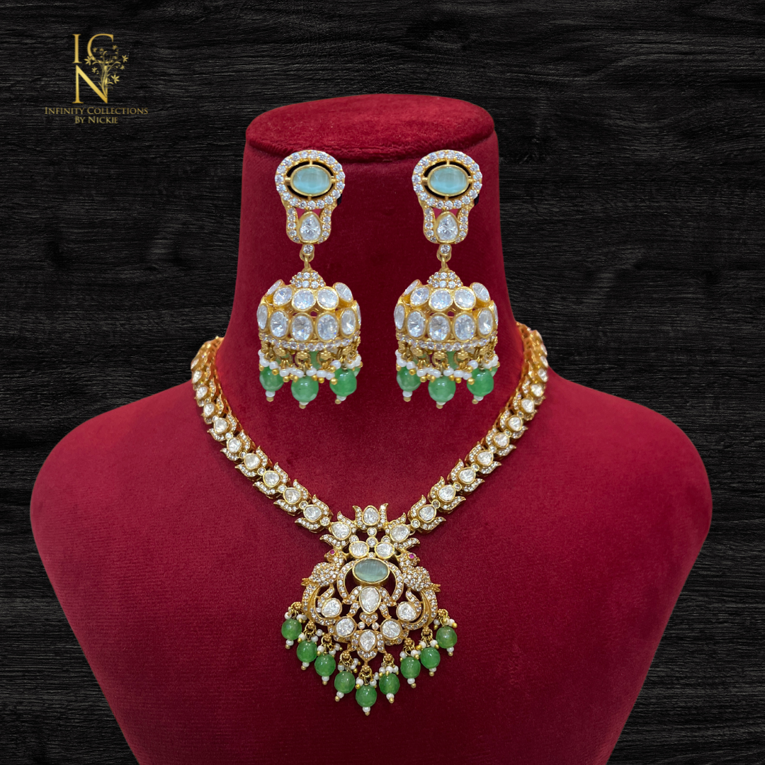 Moissanite Kundan Set