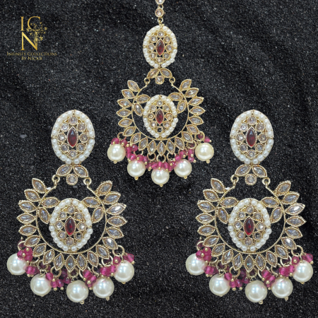 Polki Tikka Earrings set
