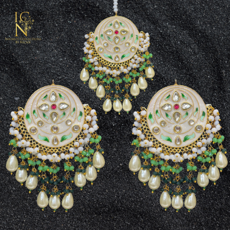 Meenakari Tikka Earrings set