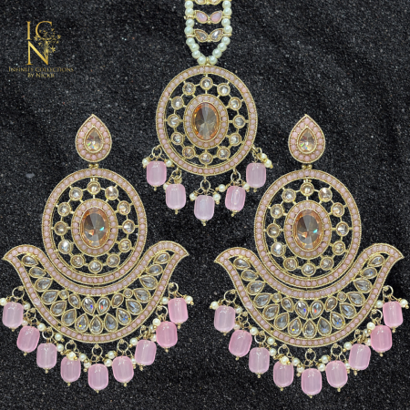 Reverse Polki Tikka Earrings set