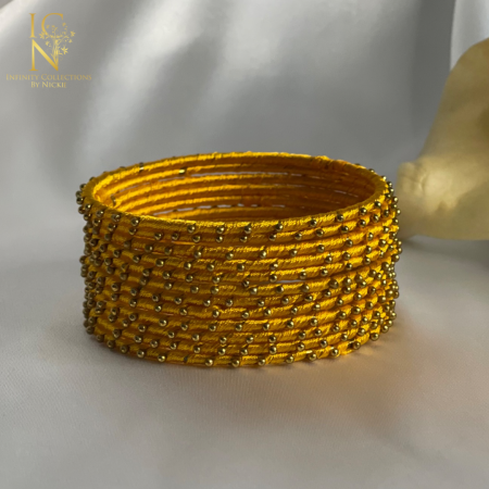 Yellow Thread Bangles (Pack of 12)