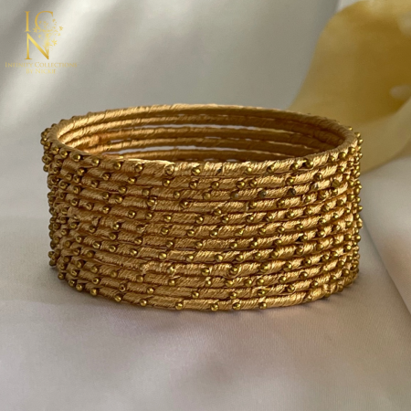 Gold Thread Bangles (Pack of 12)