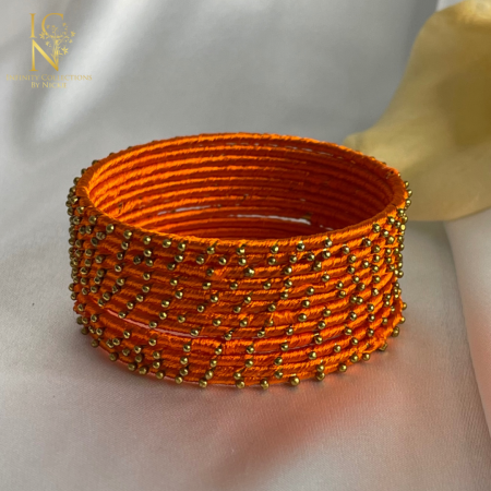 Orange Thread Bangles (Pack of 12)