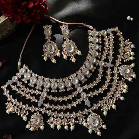 Ariah Moissanite  Kundan Bridal Set