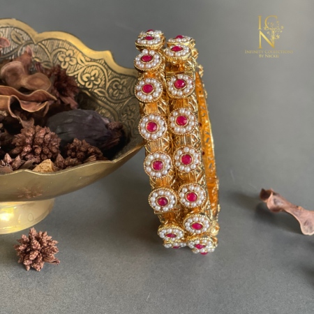 Fiza Kangan in Red (Comes as a pair)