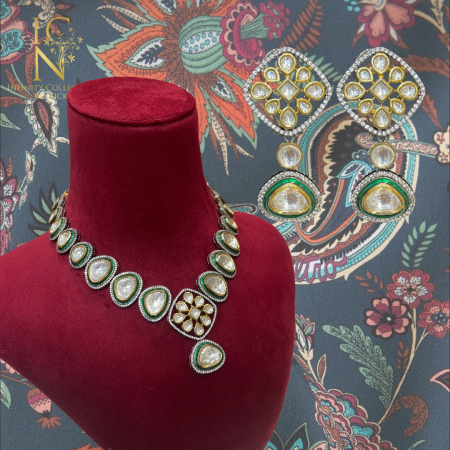 Moissanite Kundan Necklace set