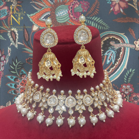 Moissanite Kundan Choker set