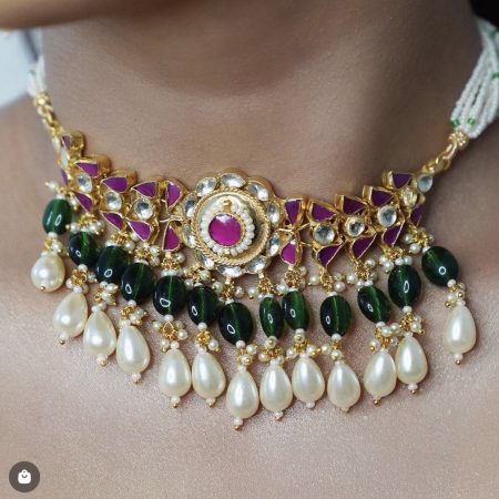 Pacchi Kundan choker set