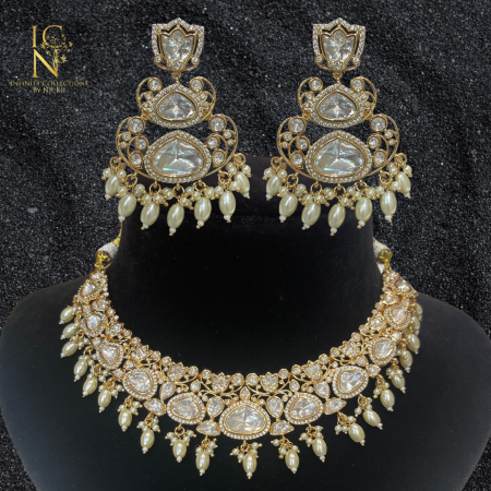 Moissanite Kundan Necklace set